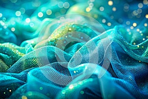 Blue Green Blur Gradient with Grainy Noise Texture