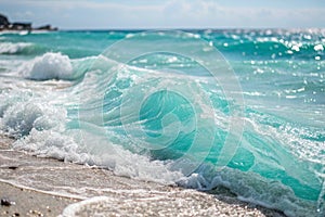 Blue green blur gradient with grainy texture