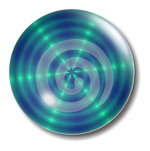 Blue Green Button Orb