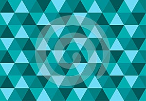 Blue green colors. Low poly geometric background.Triangular seamless pattern.
