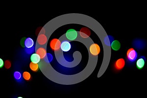 blue, green, cyan, yellow, Red colored bokeh defocused circle light background