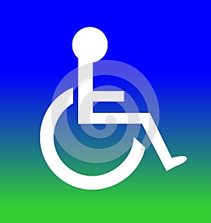 Blue Green Disabled Symbol