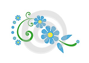 Blue and green flower -flowers