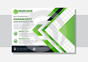 Blue and green flyer cover business brochure vector design,