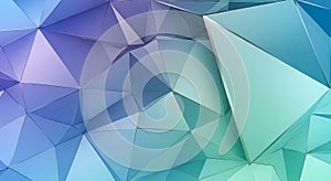 Blue and green geometric low poly abstract background