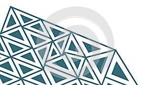 Blue Green Geometric Triangle Pattern, Abstract Architectural Design, vector design Generative AI