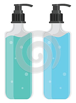 Blue and green handwash, icon