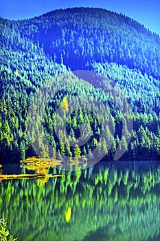 Blue Green Mountain Reflection Gold Lake Autumn Snoqualme Pass W