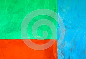 Blue, green and orange abstract background