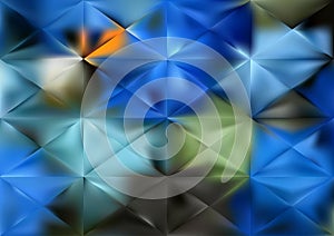 Blue Green and Orange Geometric Triangle Pattern Background Image
