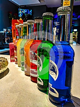 Coloured bottles