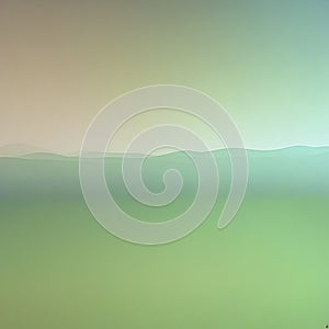 Blue and green skies with smooth color transition. AI-generated.