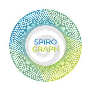 Blue and green spirograph vector