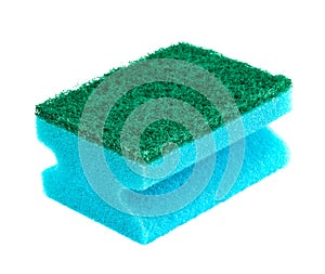 Blue and green sponge