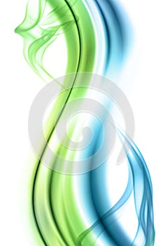 Blue and green wave background