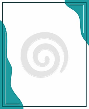 Blue-green and white background color with stripe line shape. Suitable for social media post and web internet ads