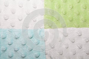 Blue, Green and White Squares and Bubble Texture