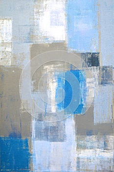 Blue and Grey Abstract Art Painting