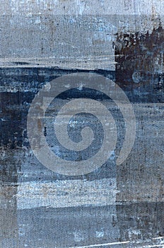 Blue and Grey Abstract Art Painting