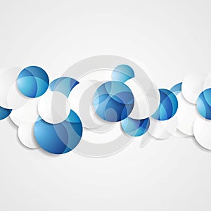 Blue grey abstract corporate design with circles