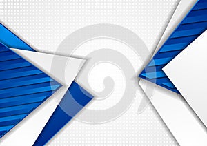 Blue and grey abstract tech corporate vector background