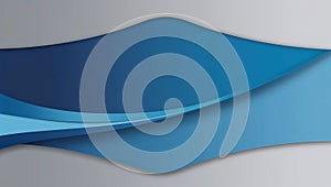 Blue and grey abstract waves creating dynamic background