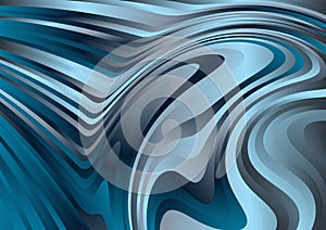 Blue and Grey Curvature Ripple Lines Background Vector Image