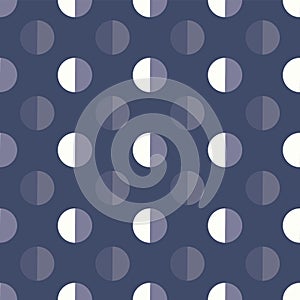 Blue grey dot polka seamless navy background design