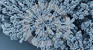 Blue grey electrodeposition dendrite pattern