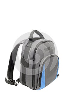 Blue and grey rucksack