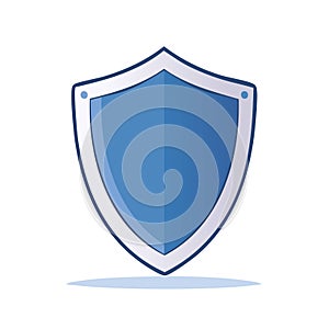 Blue and Grey Shield Icon. Protection Symbol. Security and Safety Emblem