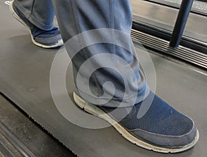 Blue Grey Shoes, Exercising on a Treadmill