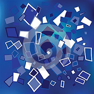 Blue Grid Mosaical Background Template Design