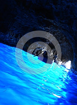 Blue Grotto in Capri Island, Naples, Italy