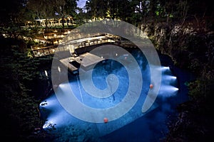 Blue Grotto Dive Resort at Night