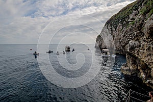 Blue Grotto â€œGrotta Azzurraâ€ on the island of Capri, Italy