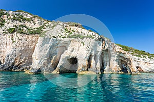 Blue grotto one tourist