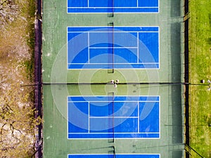 Arial view of a Tennis court