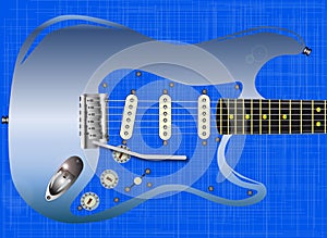 Blue Grunge Guitar