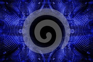 Blue grunge music speakers background