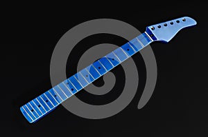 Blue Guitar neck, maple and ebony fingerboard neck with round do