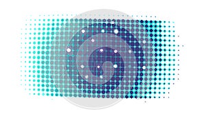 Blue Halftone Dots Abstract Gradient Background Vector, vector design Generative AI