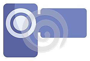 Blue hand camera, icon