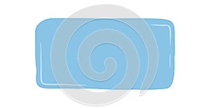 Blue Hand Drawn Squiggle Rectangle Frame