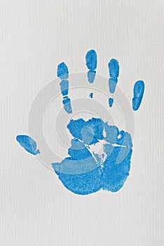 Blue Hand-print