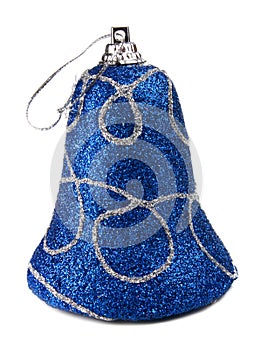 Blue handbell decoration for a new-year tree