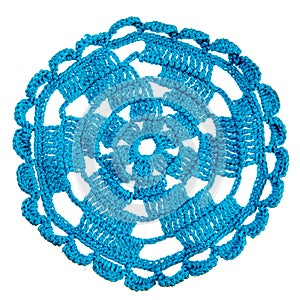 Blue handmade crochet