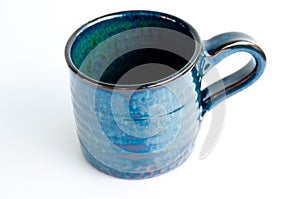 Blue handmade mug