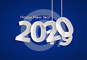 Blue Happy New Year 2020 concept