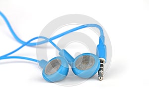 Blue headphones